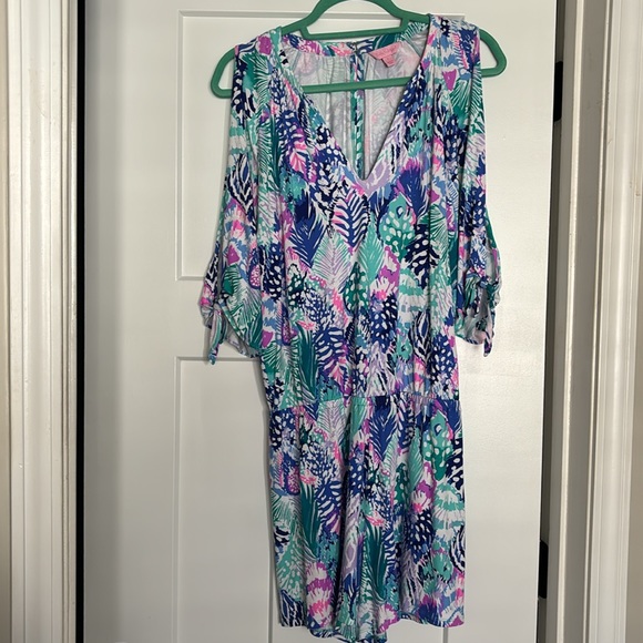 Lilly Pulitzer Bryce Romper in Quill Out print Size Small - Picture 3 of 7